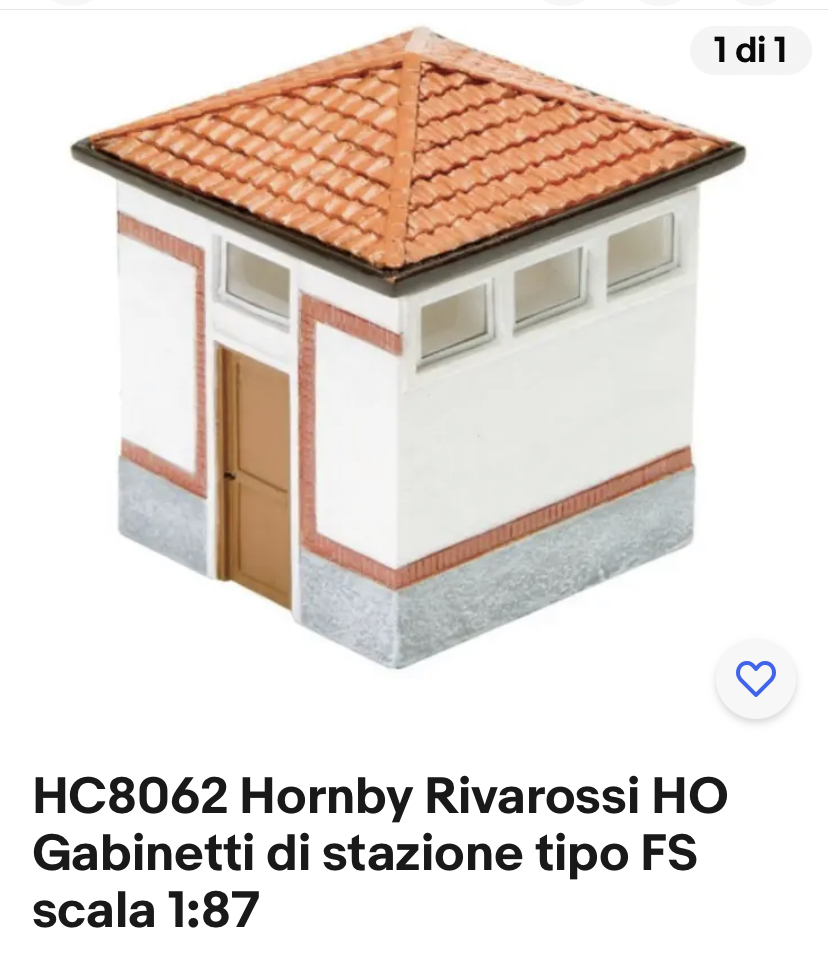 HC8062 Hornby Rivarossi HO Gabinetti di stazione tipo FS scala 1:87