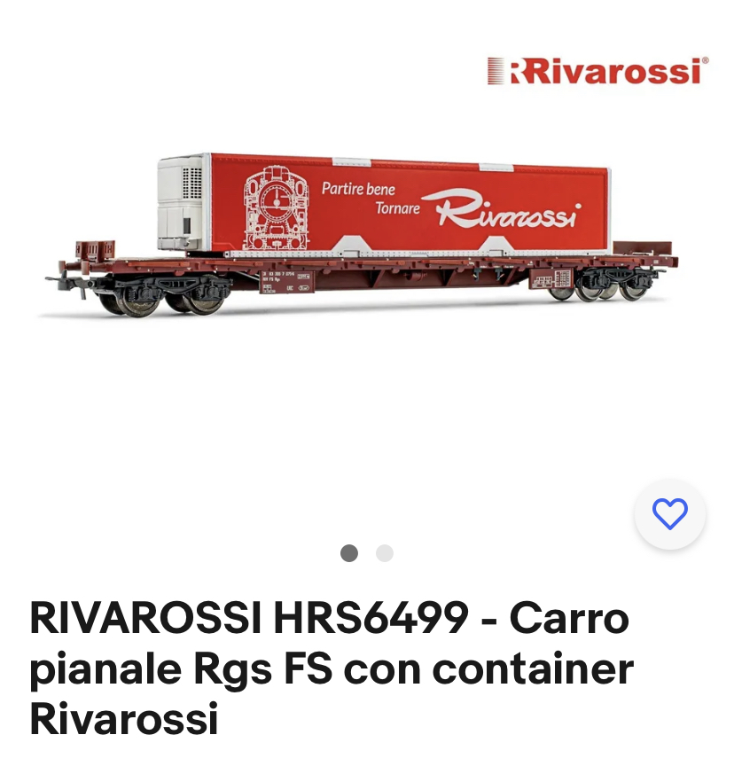 HRS6499 Rivarossi Carro pianale Rgs FS con container Rivarossi