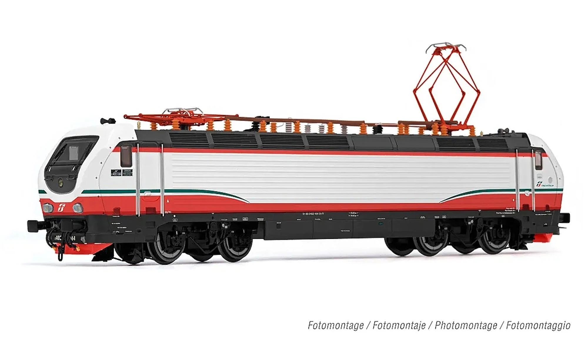 HR2904 FS, Locomotiva elettrica E.402b, nuova livrea Frecciabianca epoca VI.